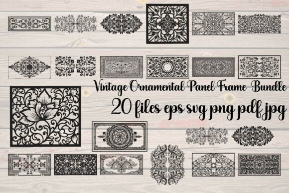 Download Vintage Ornamental Panel Frame Bundle - Frame Collection