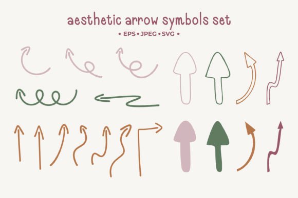 Download A Set of Aesthetic Abstract Arrow Symbol - Symbol Collection