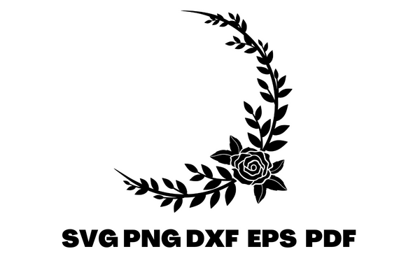 Download Black Round Frame |  Flower Round Design - Frame Collection