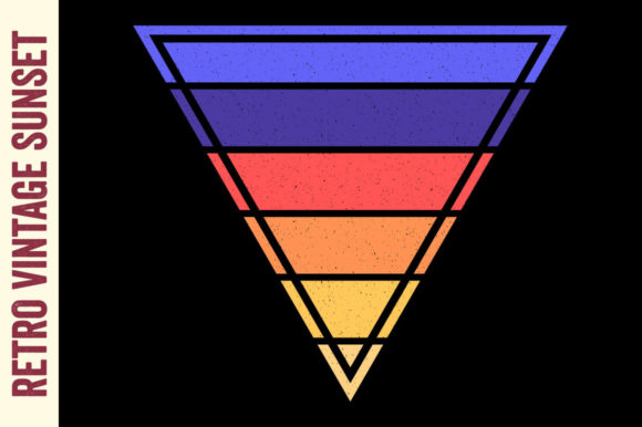 Download Vintage Sunset Retro Triangle Graphic - Triangle graphic Collection