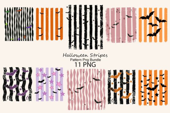 Download Halloween Stripes Pattern Png Bundle - Png bundle Collection
