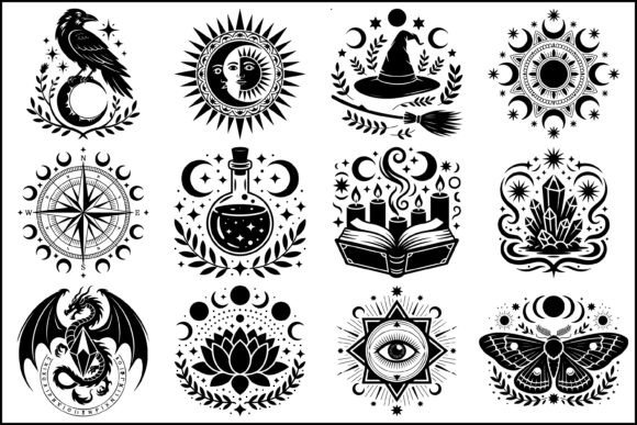Download Mystical Witchcraft SVG Symbol Bundle - Craft Collection